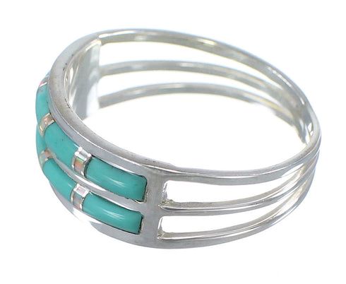 Opal And Turquoise Southwestern Sterling Silver Ring Size 5 AX83165